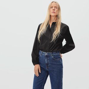 Everlane Organic Cotton Prep Shirt Black Size 4